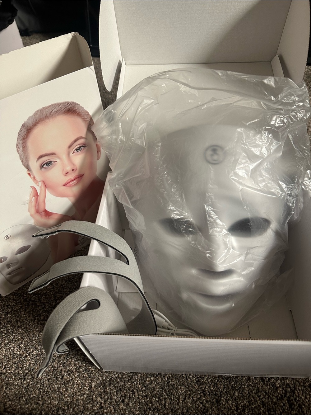 LED Light Facial Beauty Mask - White